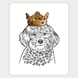 Maltipoo Dog King Queen Wearing Crown Sticker